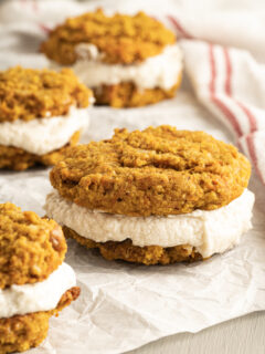 Vegan Carrot Cake Cookies with Cream Cheese Frosting