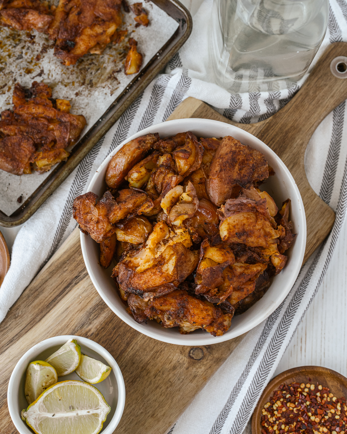 Crispy Smashed Red Skin Potatoes - Two City Vegans