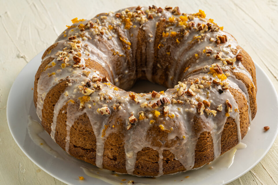 Vegan Orange & Pecan Bundt Cake - Simple & Delicious!