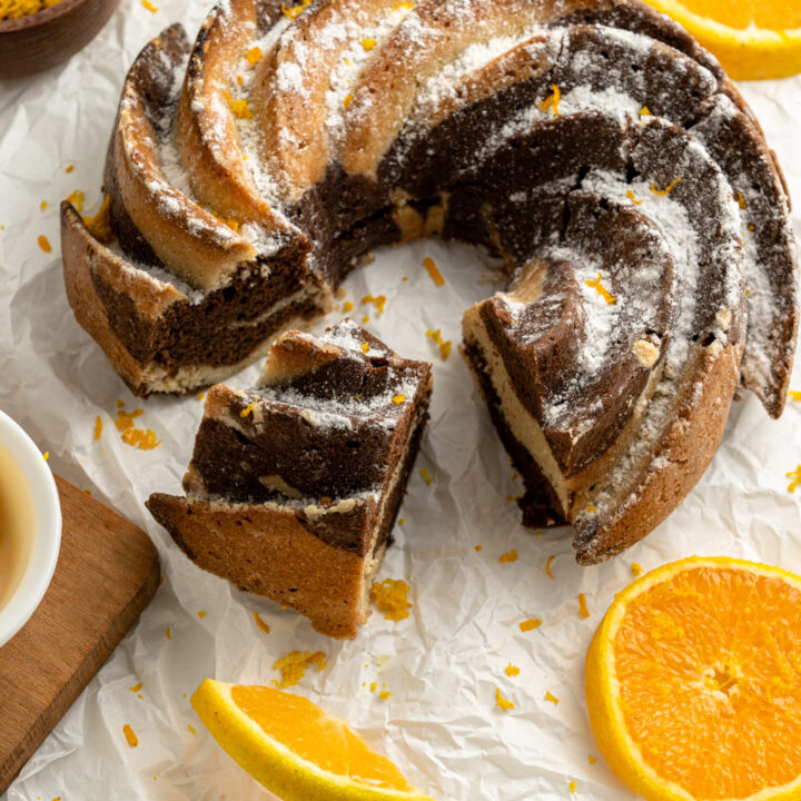 Chocolate Orange Marble Bundt Cake