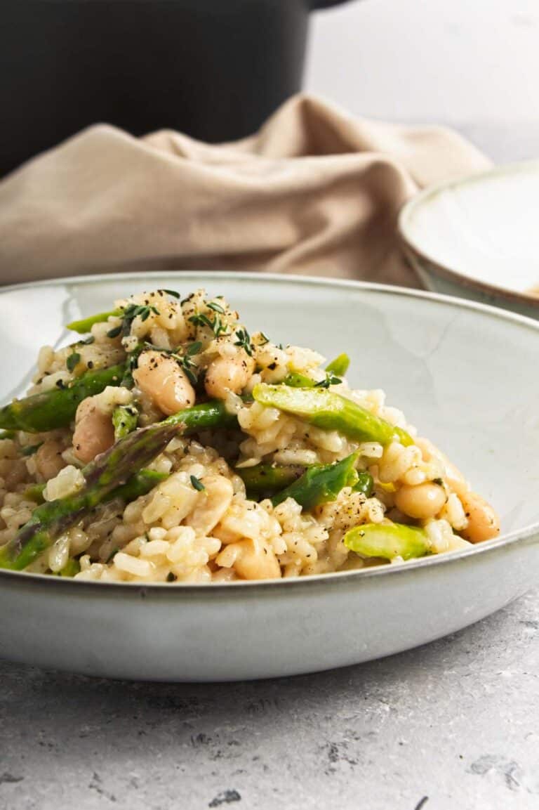 Quick Asparagus and White Bean Risotto Recipe