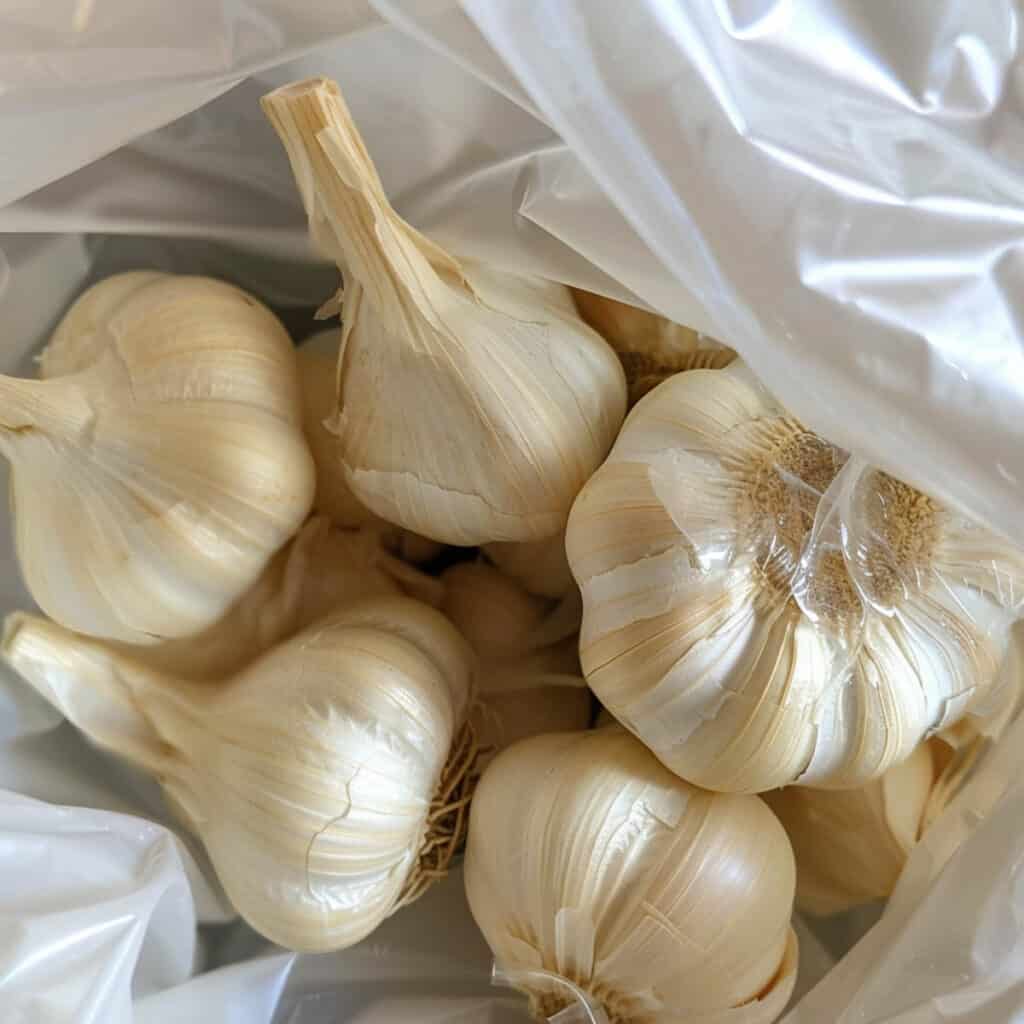 A bag of garlic.
