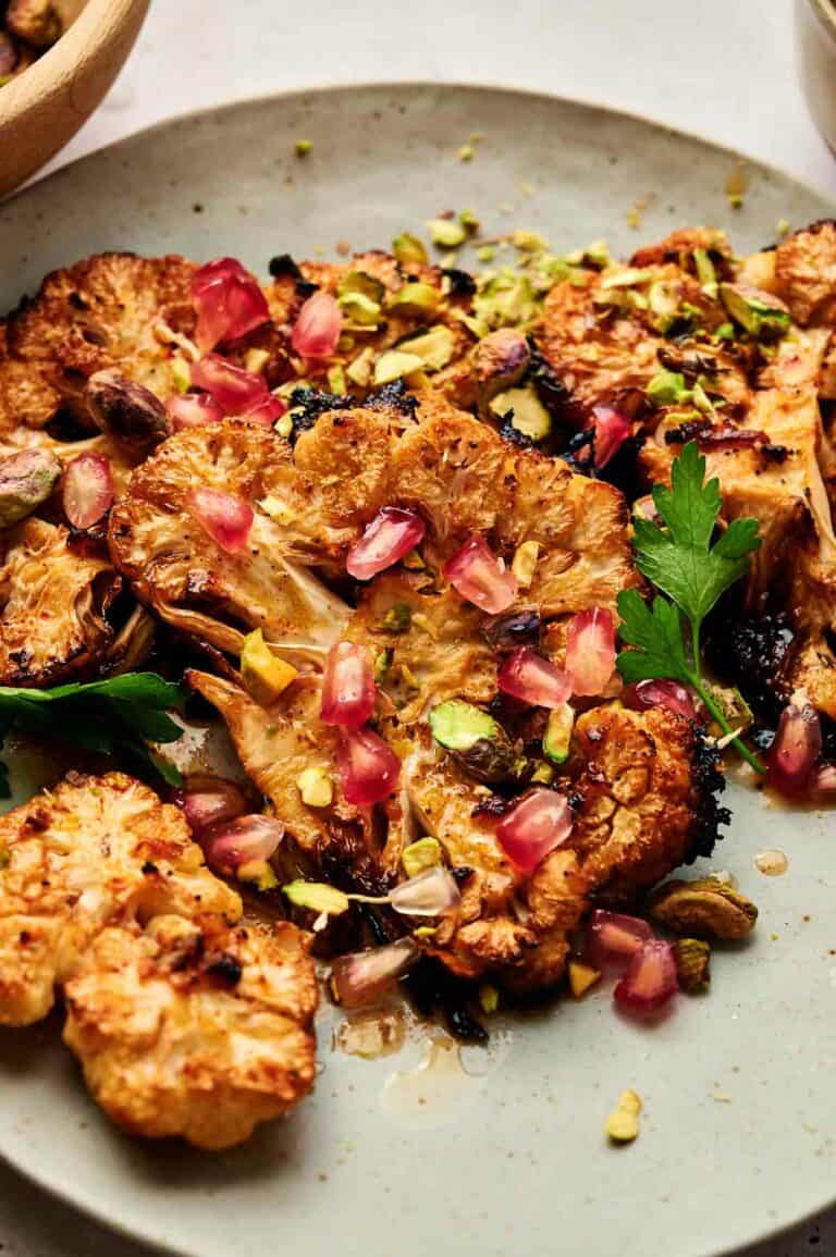 Oven Roasted Vegan Cauliflower Steaks Recipe - Two City Vegans