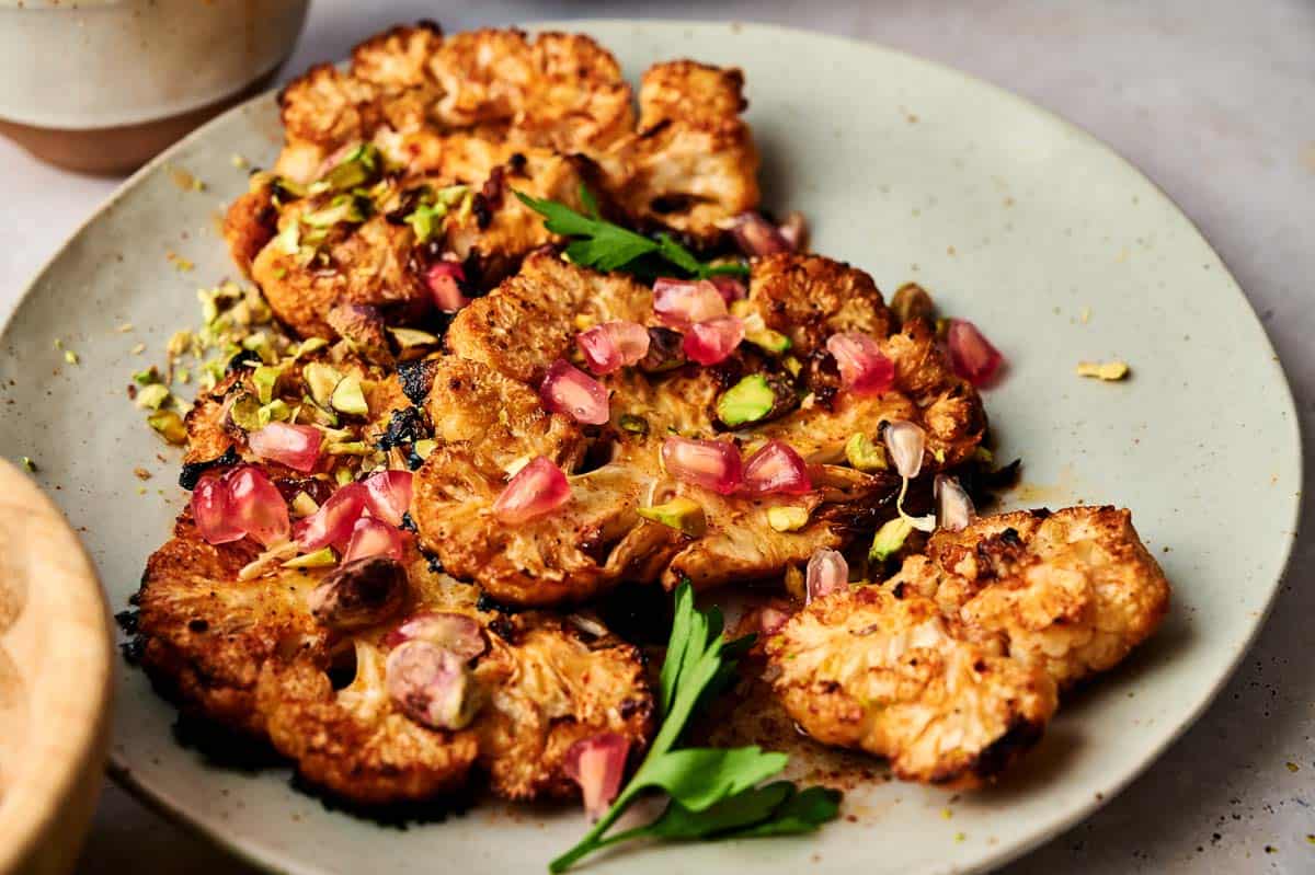 Oven Roasted Vegan Cauliflower Steaks Recipe - Two City Vegans