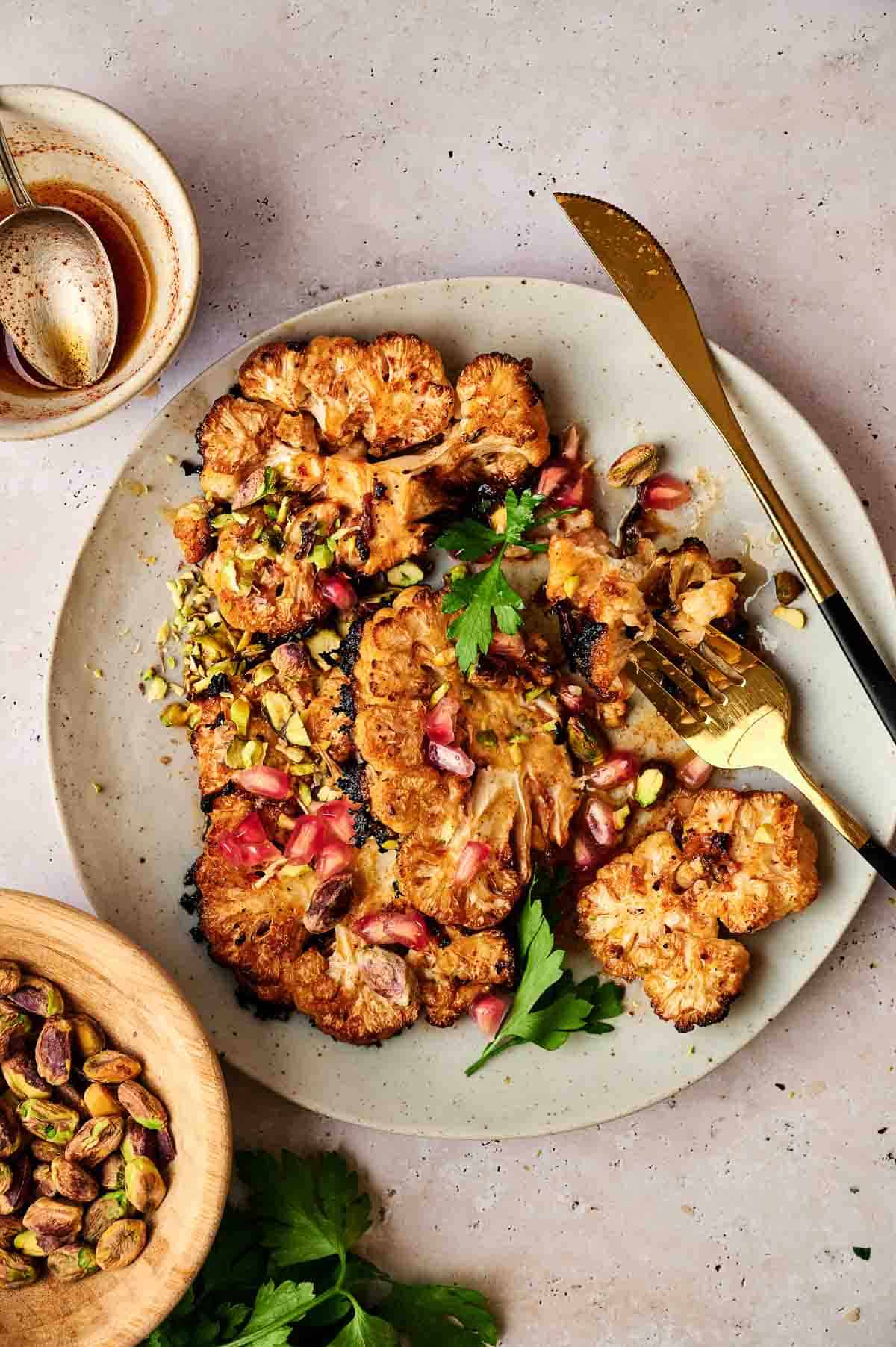 Oven Roasted Vegan Cauliflower Steaks Recipe - Two City Vegans