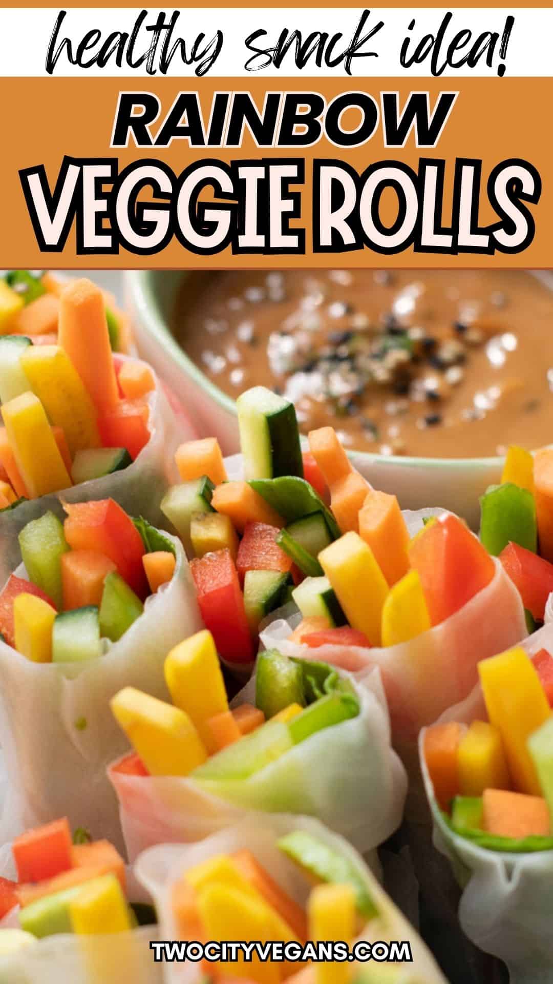 Veggie Ruffles Easy Rainbow Veggie Rolls - Two City Vegans